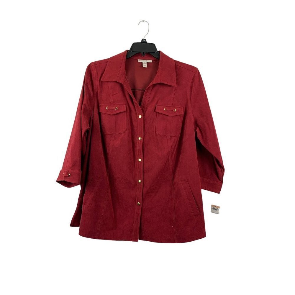 JM Collection High Impact Rich Ruby Women's Top